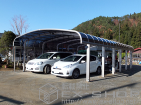 のカーポート テールポートシグマIII 1500 ワイド 縦連棟 施工例