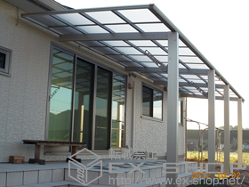 のカーポート エフルージュ 縦連棟 積雪〜20cm対応+水平式物干し（カーポート用） 施工例