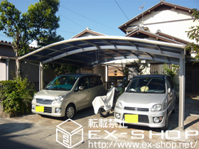 のカーポート レイナツインポート 積雪〜20cm対応＋屋根ふき材補強部品セット（2セット） 施工例