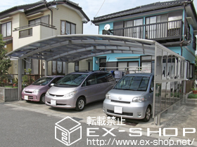 のカーポート レイナトリプルポート 積雪〜20cm対応＋サイドパネル 施工例