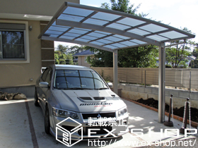 のカーポート レイナポート 積雪〜20cm対応＋枯葉よけネット 施工例