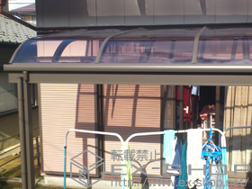 のテラス屋根 ライザーテラスII R型 3000 テラスタイプ 単体 積雪〜100cm対応 施工例