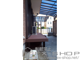 のウッドデッキ リウッドデッキ200＋独立式リウッドステップ2型＋ライザーテラスII 前面スクリーン1段 施工例