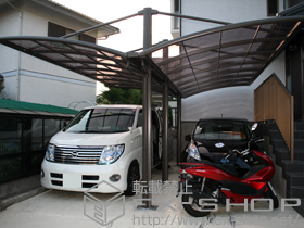 のカーポート バークポート Y合掌 積雪〜20cm対応 施工例