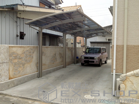 のカーポート プレシオスポート 縦連棟 積雪〜20cm対応
幅=2,400mm 施工例