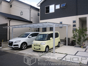 のカーポート アーキデュオ ワイド  積雪〜20cm対応 施工例