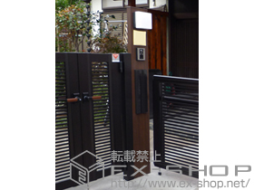 の機能門柱・ポスト シンプルモダン機能門柱1型 ＜独立仕様＞ 12NLセット 施工例