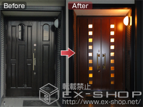 の玄関ドア リシェント 400型 両開きタイプ 施工例