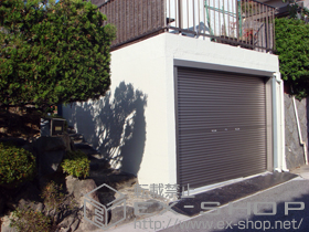 のガレージシャッター ガレージシャッタークワトロ 手動式 内部付タイプ 施工例