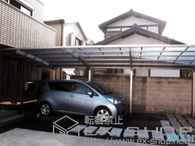 のカーポート レイナポート 縦連棟 積雪〜20cm対応 施工例