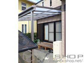 のテラス屋根 ライザーテラスII F型 テラスタイプ 単体 積雪〜20cm対応 施工例