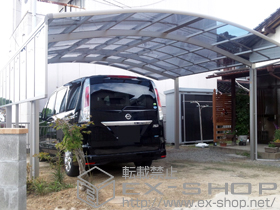 のカーポート レイナツインポート 積雪〜20cm対応+レイナツインポート サイドパネル 施工例