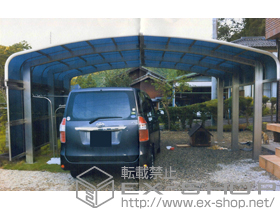 のカーポート レイナキャップポート50 M合掌 積雪〜50cm対応+サイドパネル 51-17H 施工例