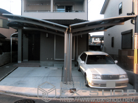 のカーポート カーブポートシグマIII Y合掌 積雪〜30?対応 施工例