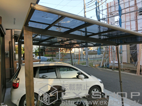 のカーポート レガーナポートシグマIII 積雪〜30cm対応+着脱式サポート（補助柱） 標準 施工例