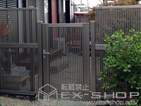 の門扉 シャレオR2型 片開き 柱使用 施工例