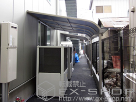 のテラス屋根 ライザーテラスII R型 テラスタイプ 単体 積雪〜20cm対応 施工例