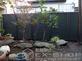 のフェンス・柵 ハイスクリーンフェンスA型 フリーポールタイプ 施工例