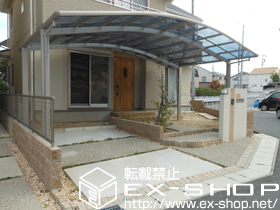 のカーポート レイナツインポート 積雪〜20cm対応＋収納式物干しセット2型 施工例