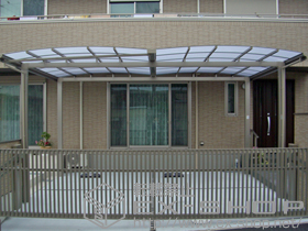 のカーポート キューブポート ワイド 積雪〜20?対応 施工例