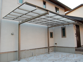 のカーポート マイリッシュ 逆勾配 積雪〜20cm対応＋マイリッシュ サポートセット（着脱式） 施工例