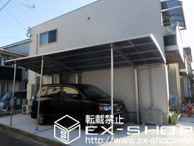 のカーポート レイナポート 延長 積雪〜20cm対応＋着脱式サポート 標準・ハイルーフ兼用＋屋根ふき材補強部品セット(2セット入) 施工例