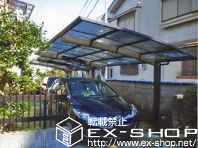 のカーポート プレシオスポート 積雪〜20cm対応＋収納式物干し 2本入 施工例