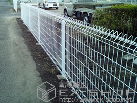 のフェンス・柵 メッシュフェンス G10-R 自由柱方式 メーター販売 施工例