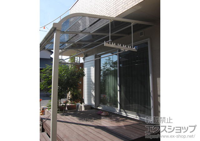 のテラス屋根 ライザーテラスII R型 テラスタイプ 単体 積雪〜20cm対応 施工例