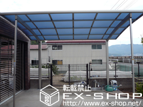 のカーポート レイナポート 積雪〜20cm対応＋着脱式サポート柱 2本入り 施工例