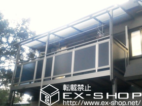 のバルコニー・ベランダ屋根 ライザーテラスII R型 屋根タイプ 連棟 積雪〜20?対応 施工例