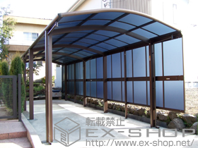 のカーポート レイナワンポート 縦連棟用セット 積雪〜20cm対応+レイナワンポート サイドパネル 縦連棟用セット 施工例