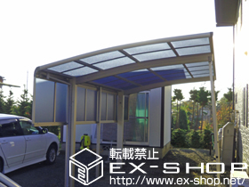 のカーポート レイナポート 積雪〜20cm対応＋レイナポート サイドパネル＋レイナポート 着脱式サポート 2本入 施工例