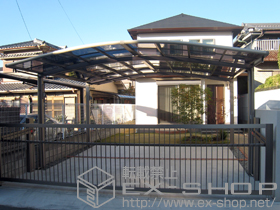 のカーポート カーブポートシグマIII ワイド 積雪〜30cm対応+収納式物干し 標準 2本入り 施工例