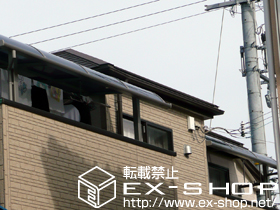 のバルコニー・ベランダ屋根 ライザーテラスII R型 屋根タイプ 単体 積雪〜20cm対応＋吊り下げ式物干し ワイド 2本入 施工例