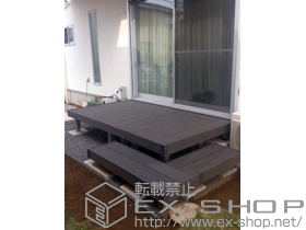 のウッドデッキ リウッドデッキ 200 単体＋段床セット1段 正面・片側面タイプ 施工例