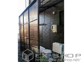 のストックヤード ストックヤードII 1500 基本タイプ 積雪〜50cm対応+吊り下げ物干し　標準　2本入 施工例