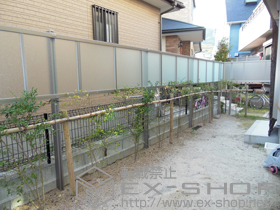 のフェンス・柵 シャレオRP型フェンス 多段柱タイプ 施工例