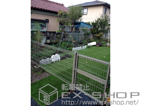 のフェンス・柵 ハイグリッドフェンスN8型 フリーポールタイプ 施工例
