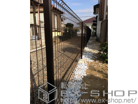 のフェンス・柵 イーネットフェンス1F型 自由柱タイプ 施工例