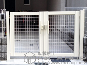 の門扉 エクスライン門扉16型 両開き 施工例