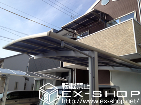のバルコニー・ベランダ屋根 ライザーテラスII F型 ルーフタイプ 単体 積雪〜20cm対応＋吊り下げ物干し ロング 標準 2本入 施工例