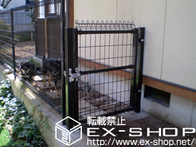 の門扉 メッシュフェンスG10 門扉 片開き 施工例