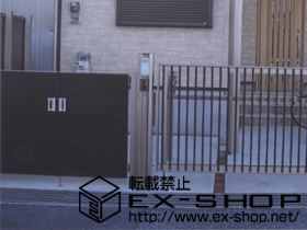 の門扉 ライフモダンIIYA型門扉 両開き 柱使用 施工例