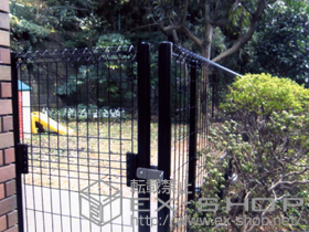 の門扉 イーネット門扉1型 片開き 門柱使用 施工例