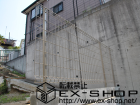 のフェンス・柵 ハイグリッドフェンスUF8型 フリーポールタイプ 施工例