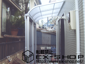 のテラス屋根 ライザーテラスII R型 テラスタイプ 単体 積雪〜20cm対応+前面スクリーン 2段仕様 施工例