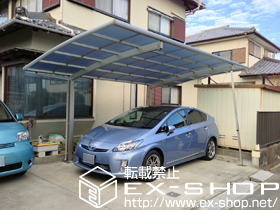 のカーポート レイナポート 積雪〜20cm対応＋着脱式サポート柱　2本入り 施工例