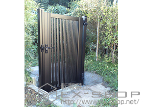 の門扉 シャレオR2型門扉 片開き 柱使用 施工例