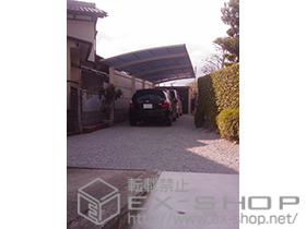 のカーポート レイナポート 縦連棟 積雪〜20cm対応+レイナポート 着脱式サポート 施工例